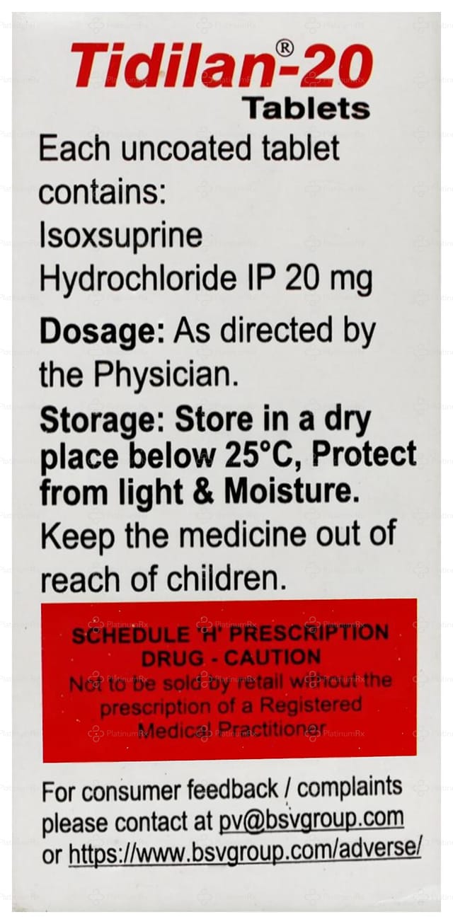 Tidilan 20mg Tablet 30s