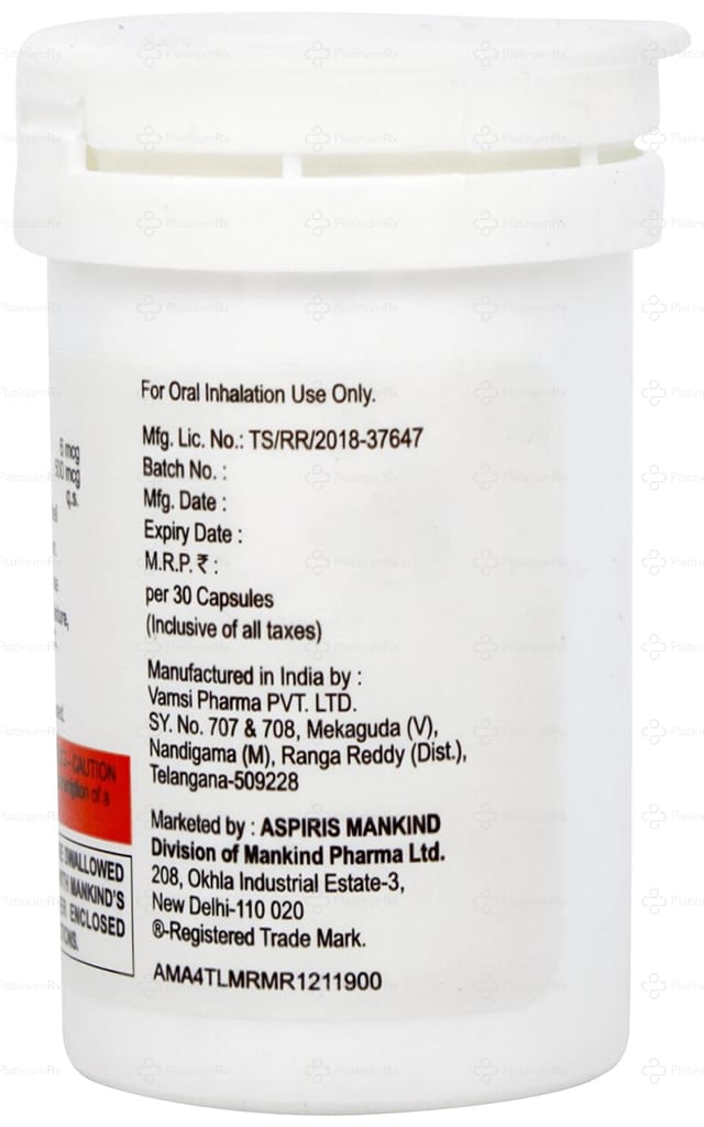 Combihale FF 500/6mcg DPI Capsule 30s