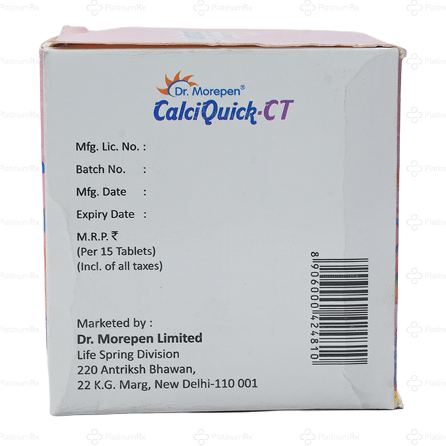 Calciquick CT 500mg/0.25mcg Tablet 15s