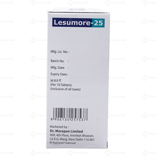 Lesumore 25mg Tablet 10s