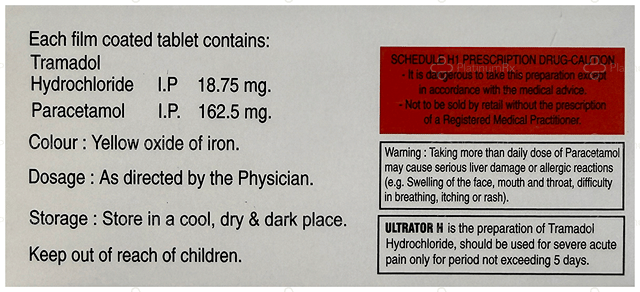 Ultrator H 162.5/18.75mg Tablet 10s