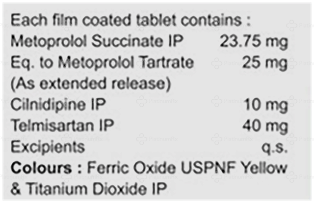 Telzart CM 10/23.75/40mg Tablet ER 10s