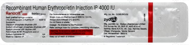 Renocrit 4000IU Injection 0.4ml