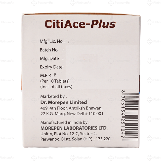 Citiace Plus 500/400mg Tablet 10s