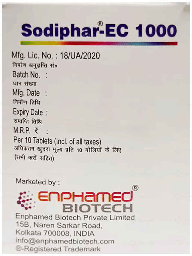 Sodiphar EC 1000mg Tablet 10s