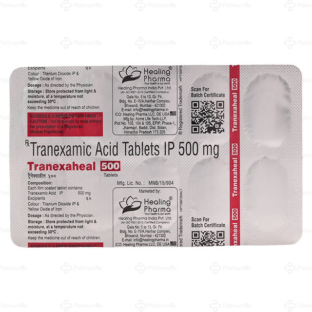 Tranexaheal 500mg Tablet 10s