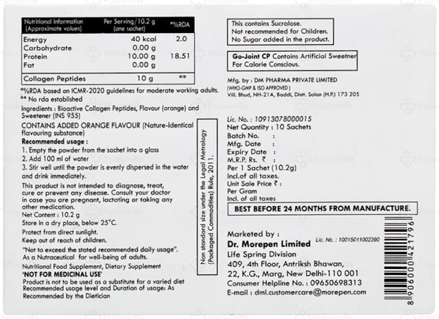 Go Joint CP 10000mg Sachet 10.2gm