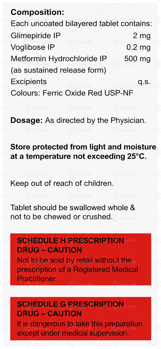 Neuglim MV 2/500/0.2mg Tablet SR 10s