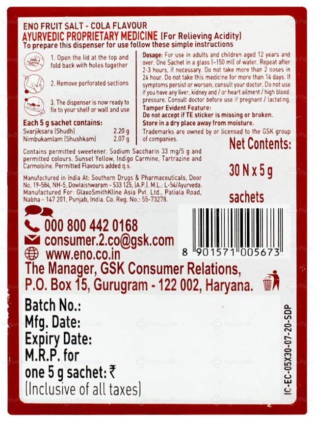 Eno Flavour Cola Powder 5gm