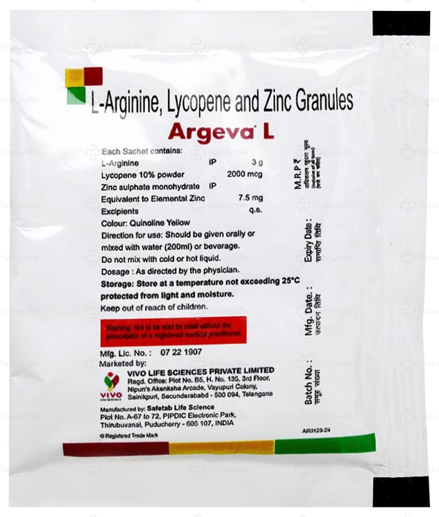 Argeva L 3gm/2/7.5mg Sachet 7gm