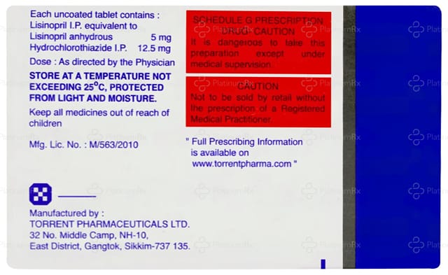 Listril Plus 12.5/5mg Tablet 15s