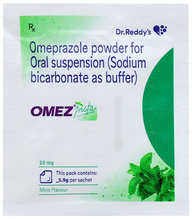 Omez Insta Mint Flavour 20mg Oral Powder 5.9gm
