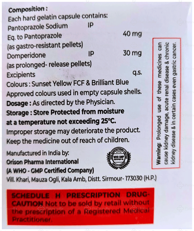 Ochzole DSR 30/40mg Capsule PR 10s