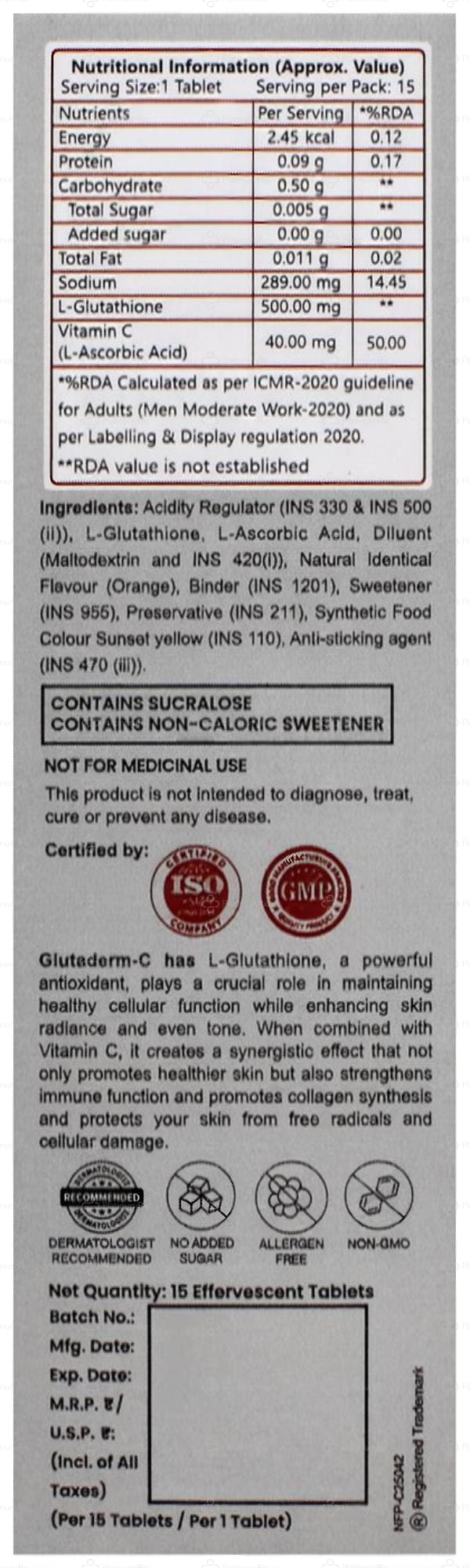 Glutaderm C Effervescent Tablet 15s