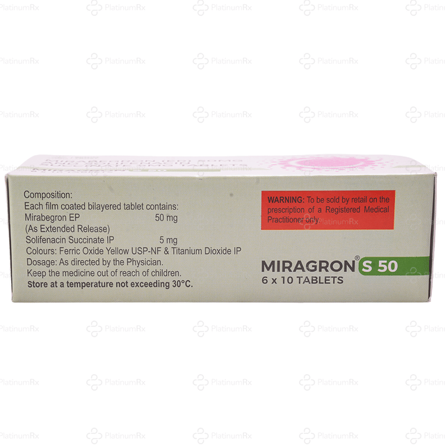 Miragron S 50/5mg Tablet ER 10s