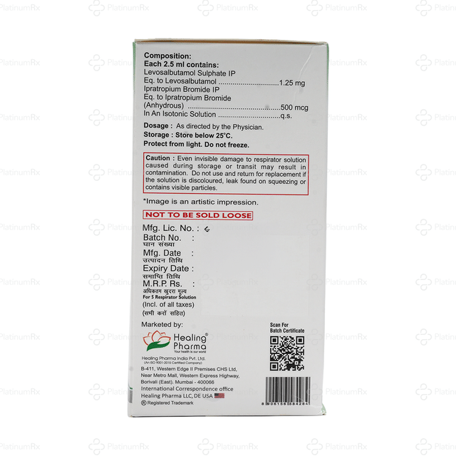 Ipraheal L 1.25mg/500mcg Respules 5X2.5ml