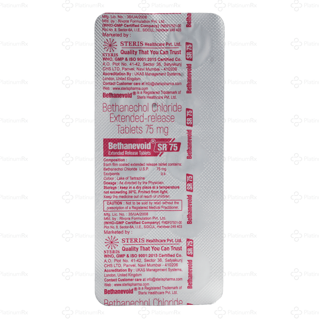 Bethanevoid SR 75mg Tablet 10s