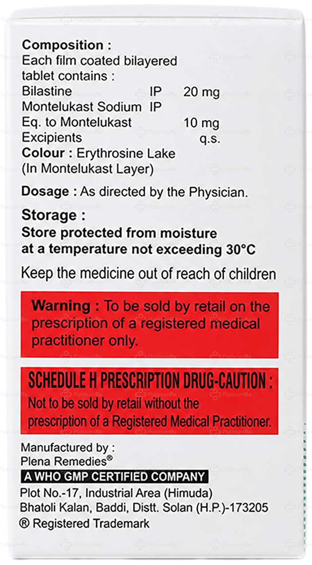 Bilvox M 20/10mg Tablet 10s