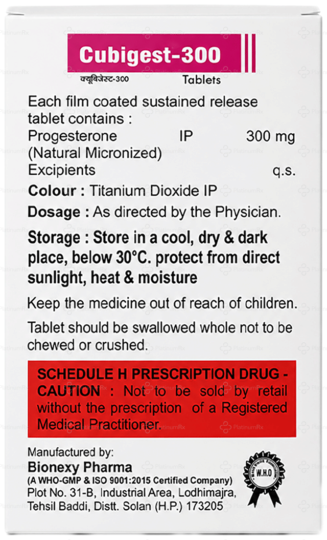Cubigest 300mg Tablet SR 10s