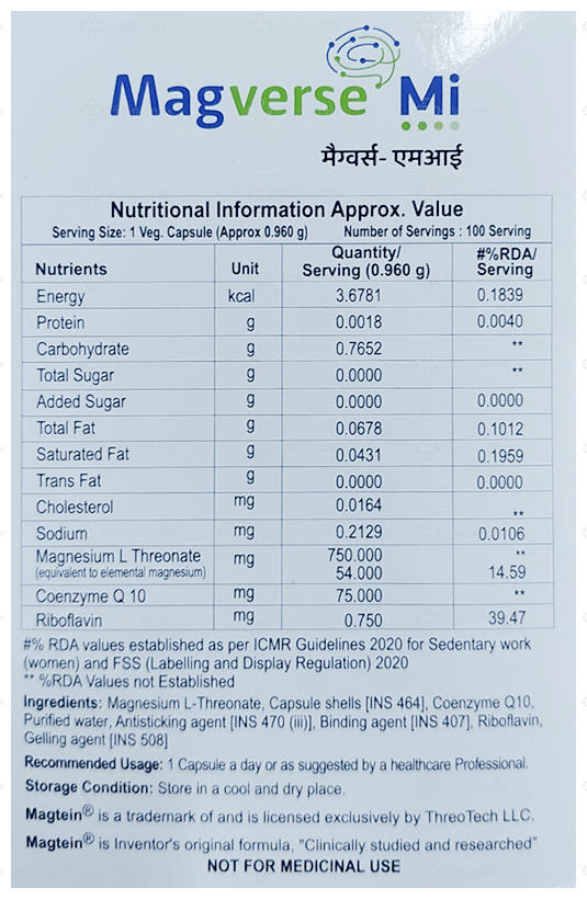 Magverse MI 75/54/0.75mg Capsules 10s