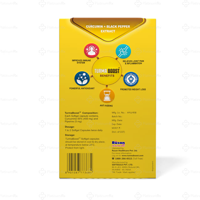 TurmaBoost Curcumin + Black Pepper�Extract Capsule 10s