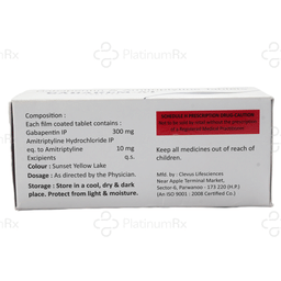 Gabakem AT 10/300mg Tablet 10s