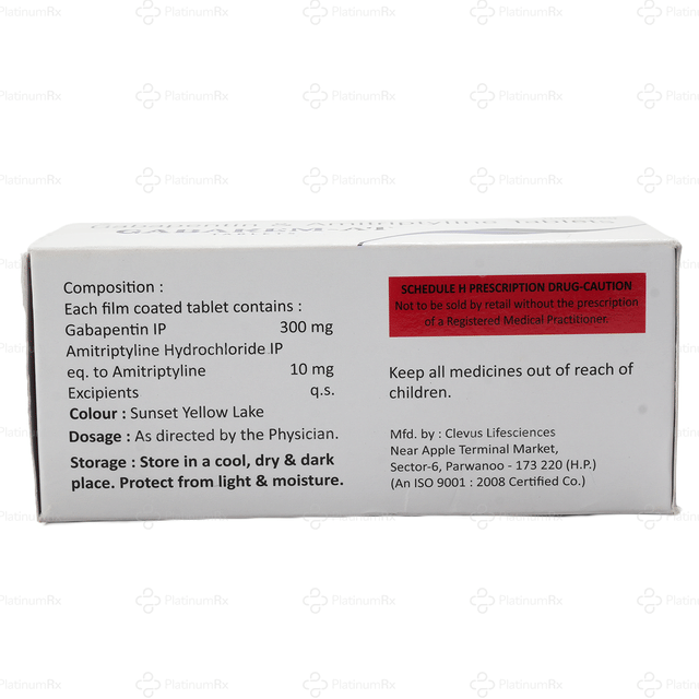 Gabakem AT 10/300mg Tablet 10s