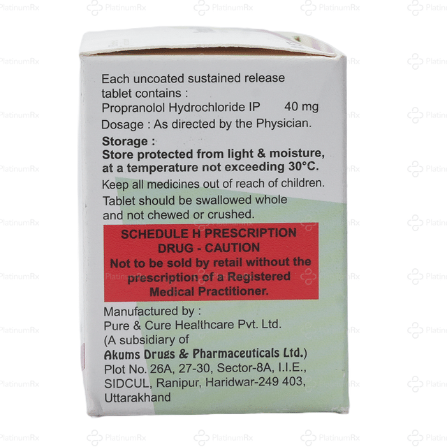 Propenol SR 40mg Tablet 15s