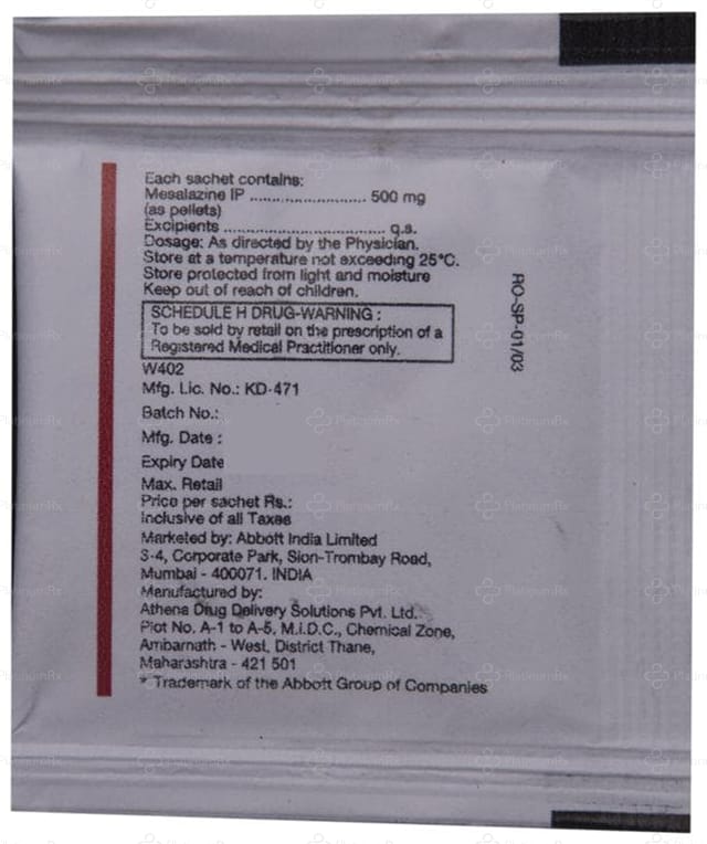 Rowasa 500mg Sachet 1s