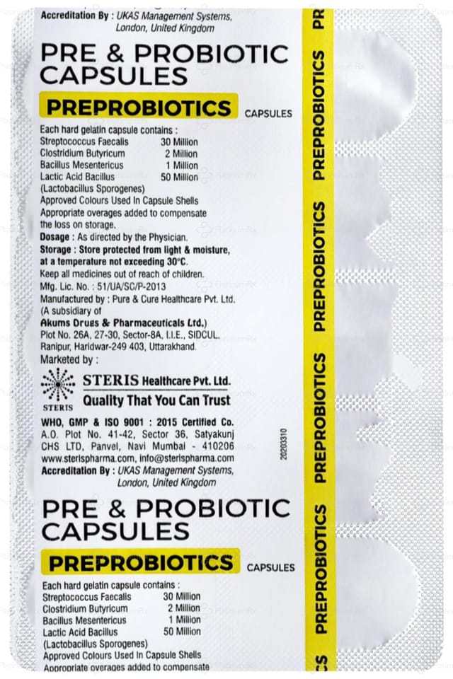 Preprobiotics Capsule 10s