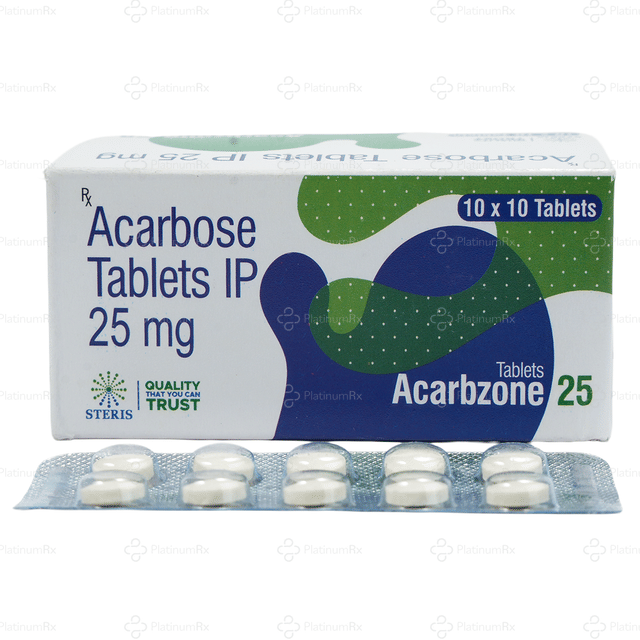 Acarbzone 25mg Tablet 10s