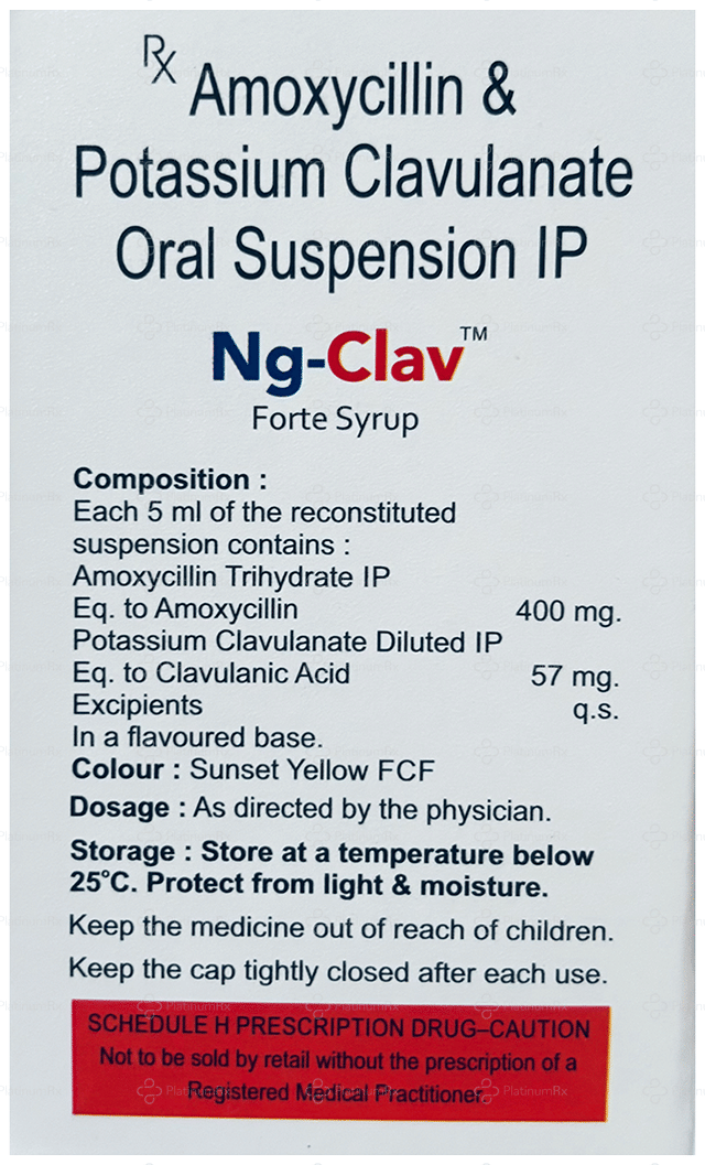 NG Clav Forte 400/57mg Vanilla Oral Suspension 30ml