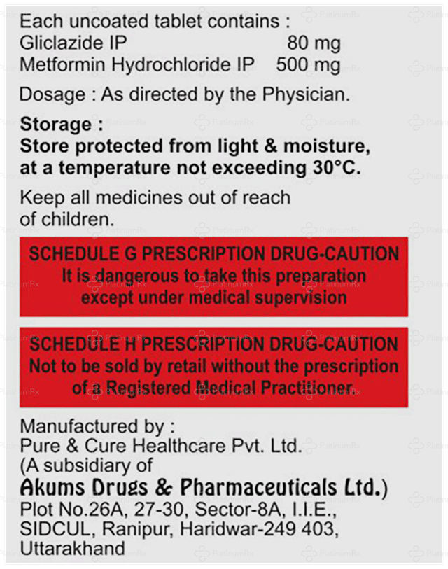 Glyzot M 80/500mg Tablet 15s