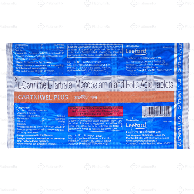 Cartniwel Plus 500/1500/1.5mg Tablet 10s
