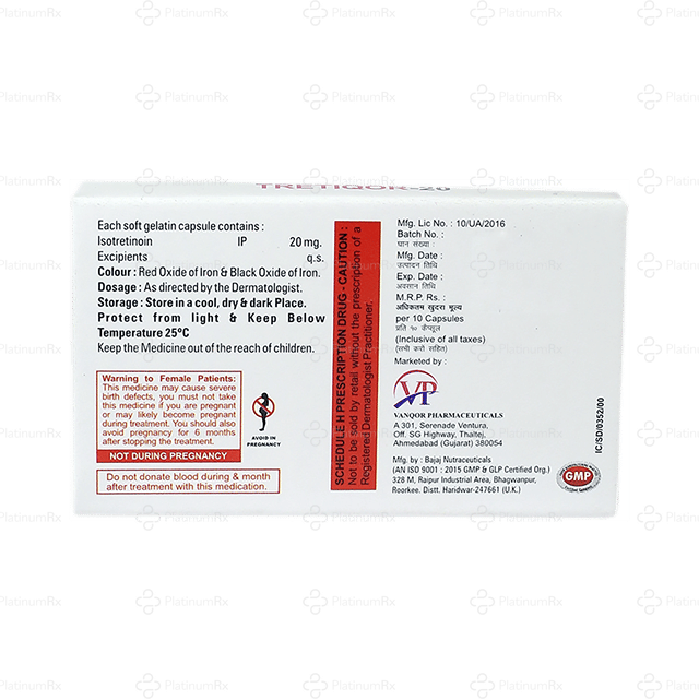 Tretiqor 20mg Capsule 20s