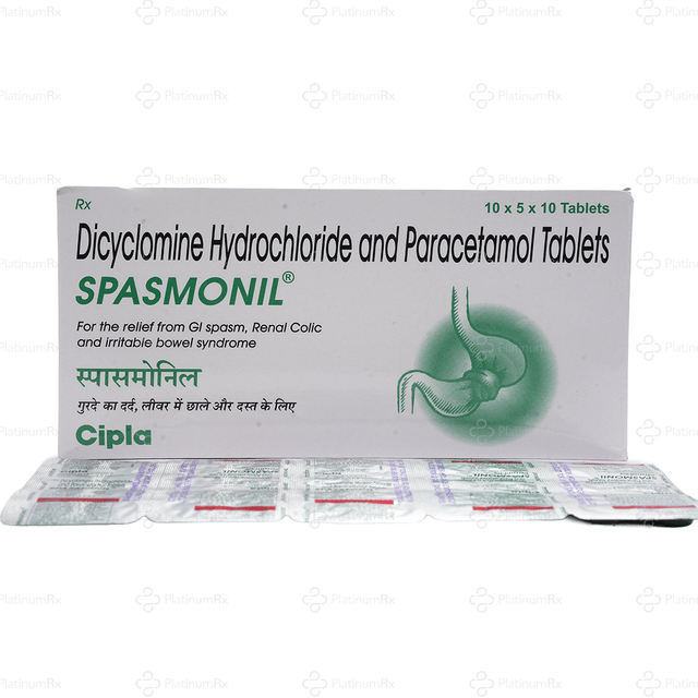 Spasmonil 20/325mg Tablet 10s