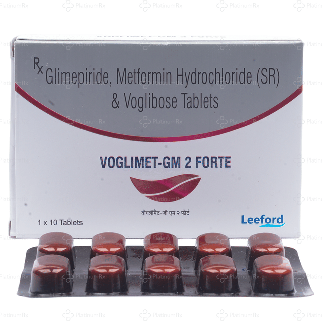 Voglimet GM Forte 2/1000/0.2mg Tablet SR 10s