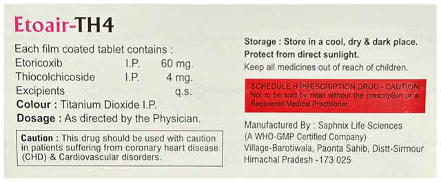 Etoair TH 60/4mg Tablet 10s