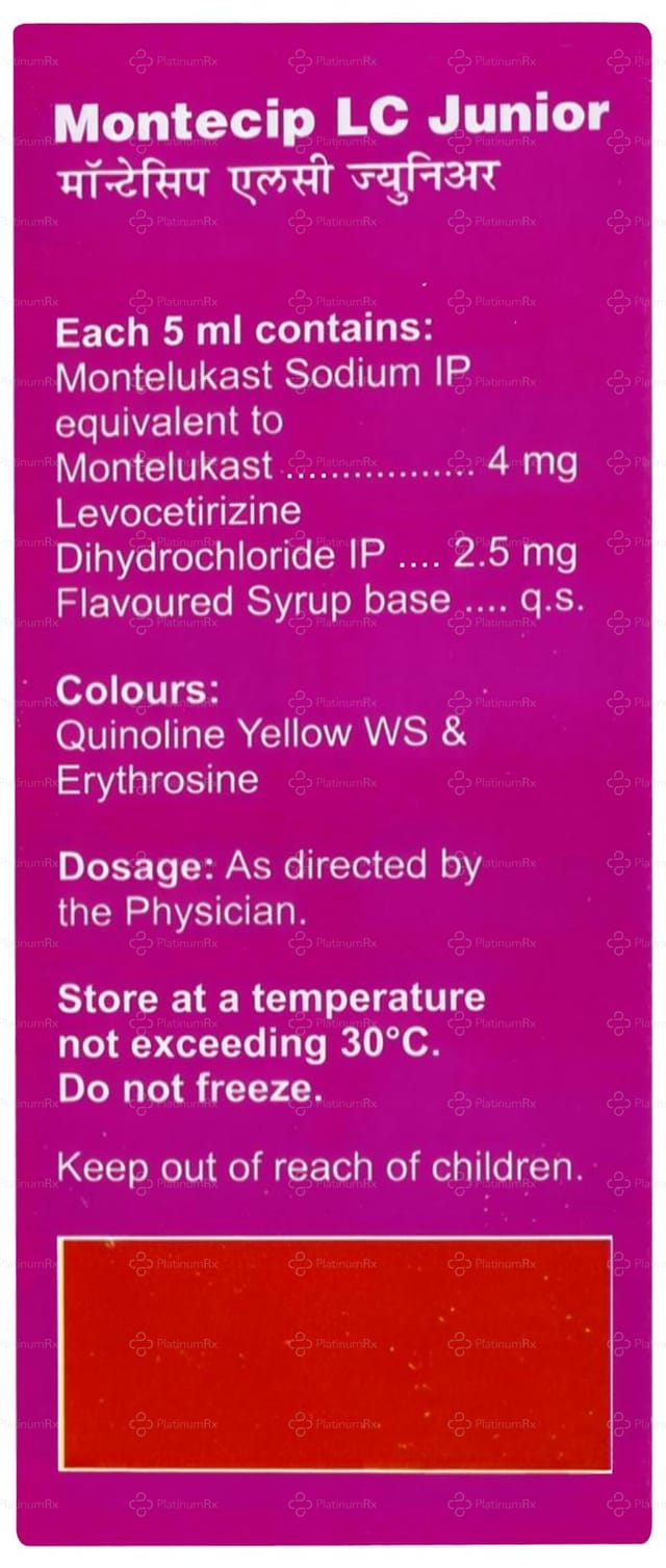 Montecip LC 2.5/4mg Junior Syrup 60ml