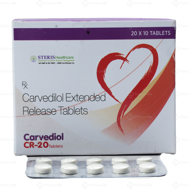 Carvediol CR 20mg Tablet ER 10s