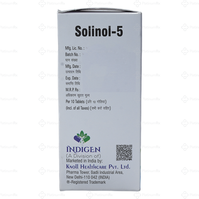 Solinol 5mg Tablet 10s