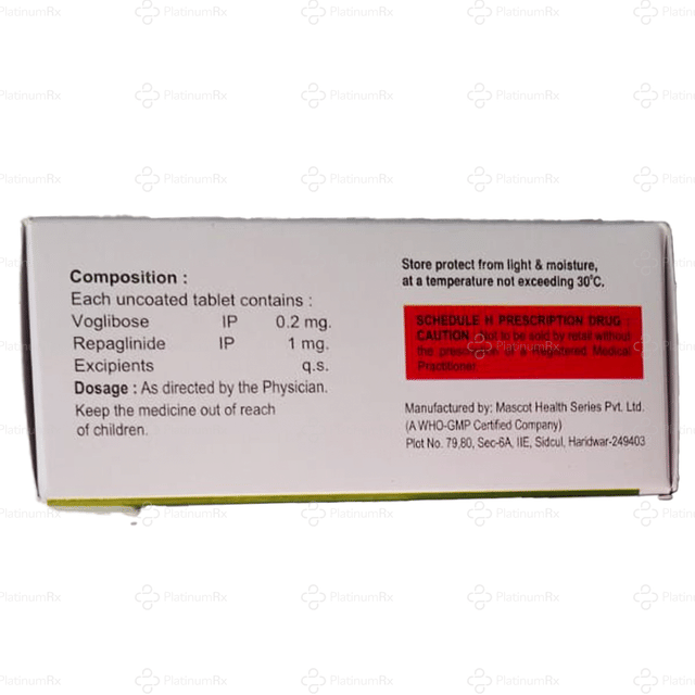 Voglios RP 1/0.2mg Tablet 10s