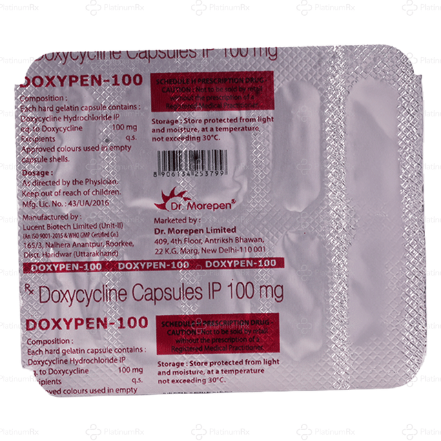 Doxypen 100mg Capsule 10s