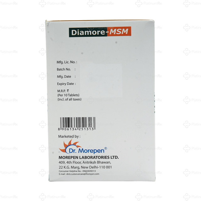 Diamore Msm 50/750/250mg Tablet 10s