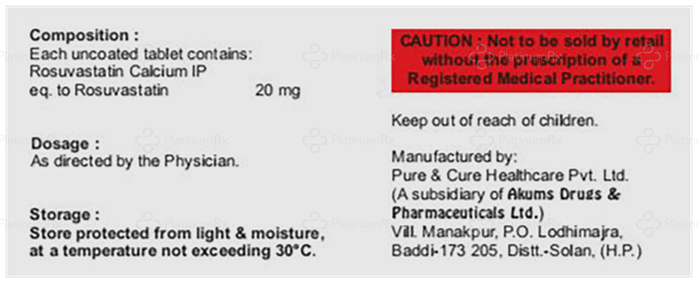 Rosistat 20mg Tablet 10s