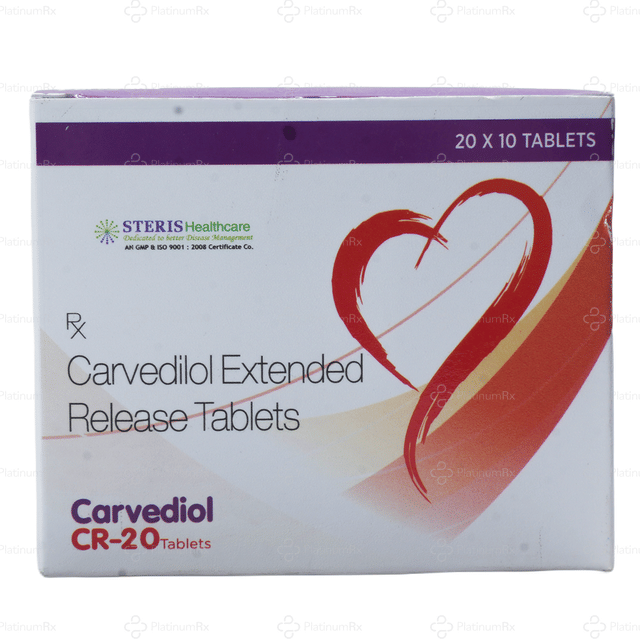 Carvediol CR 20mg Tablet ER 10s