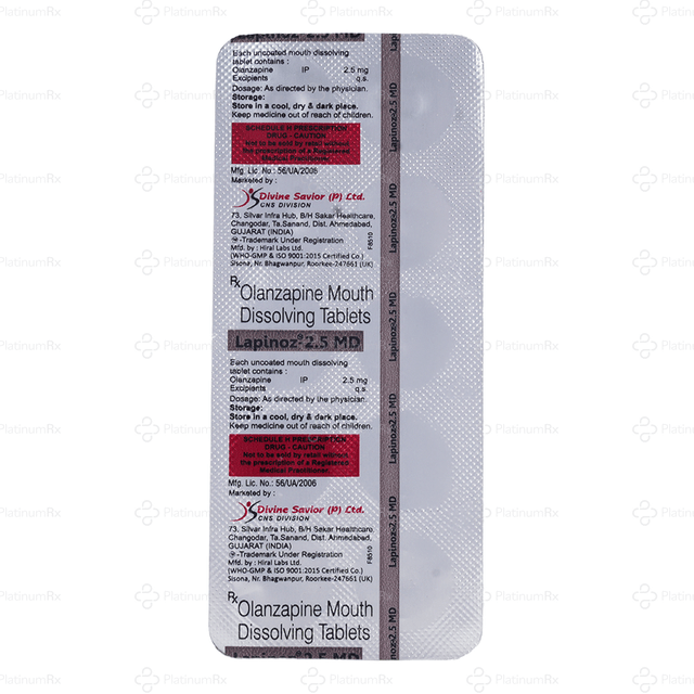 Lapinoz 2.5mg Tablet MD 10s
