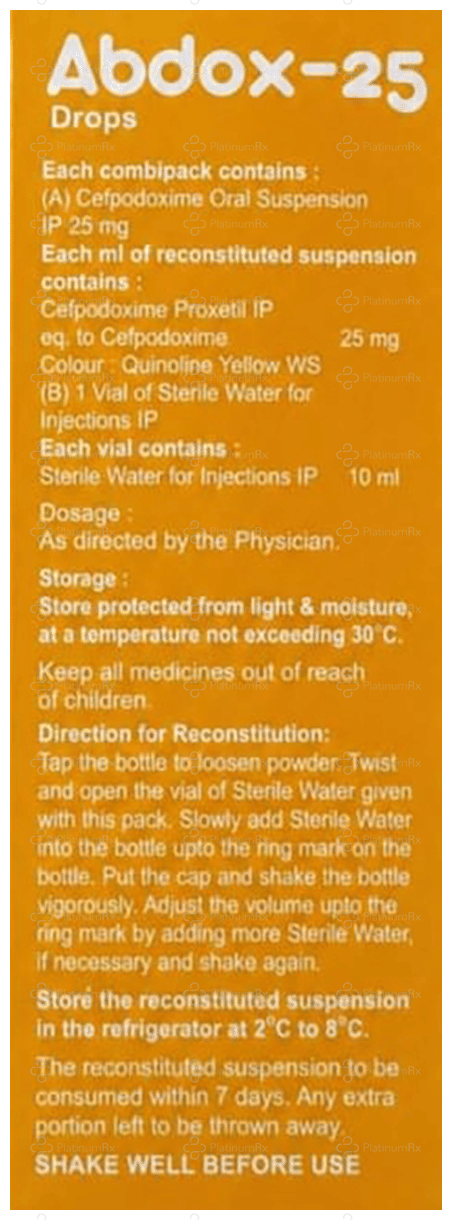 Abdox 25mg Oral Solution 10ml
