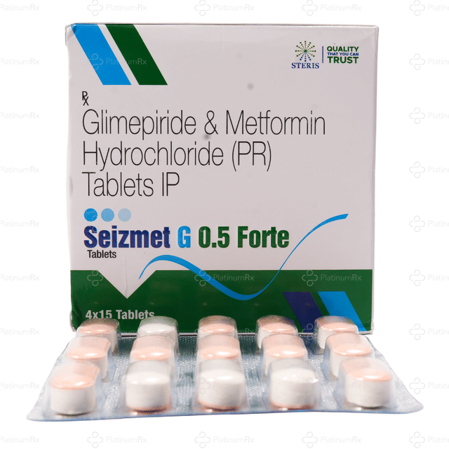 Seizmet G 0.5/1000mg Forte Tablet PR 15s