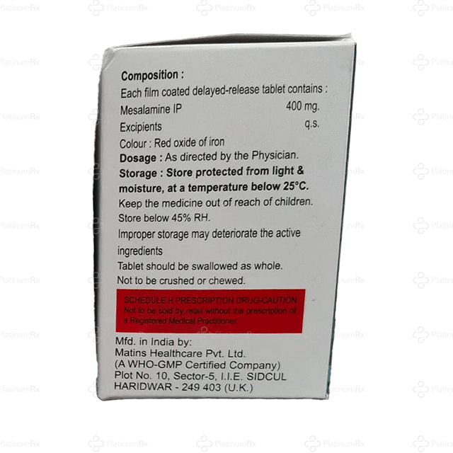 Mesaline 400mg Tablet SR 10s